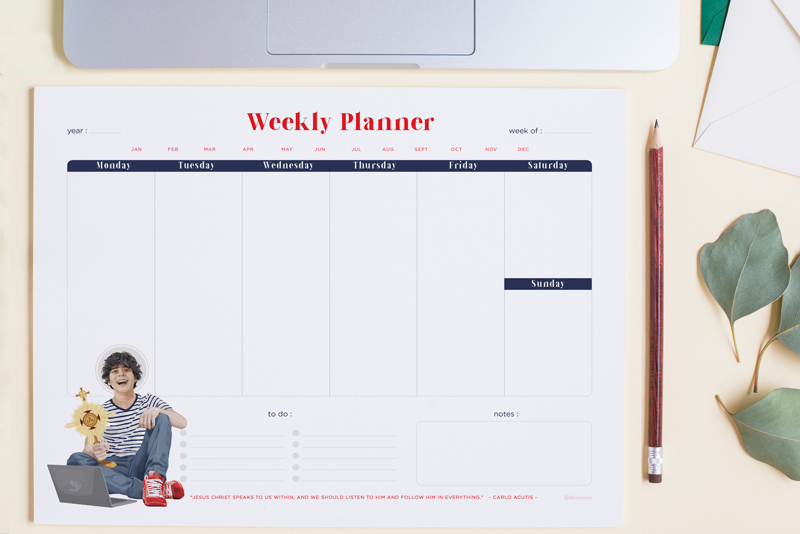 Weekly Notepad Planner - Carlo Acutis<br>by Matt Watters