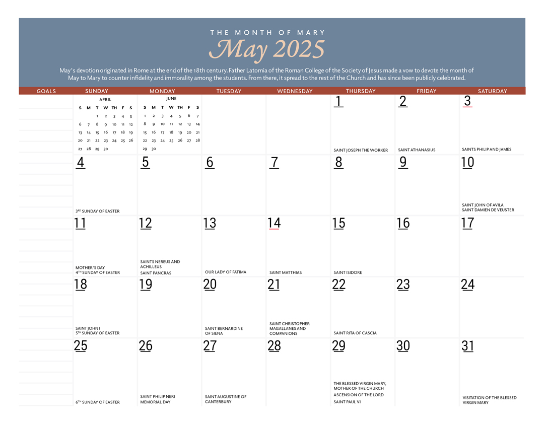 2025 Catholic Wall Calendar - Image 7