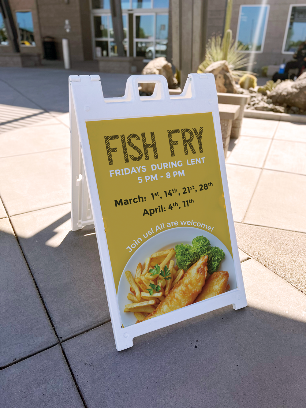 Yellow Fish Fry - A-Frame - Customizable - Image 2