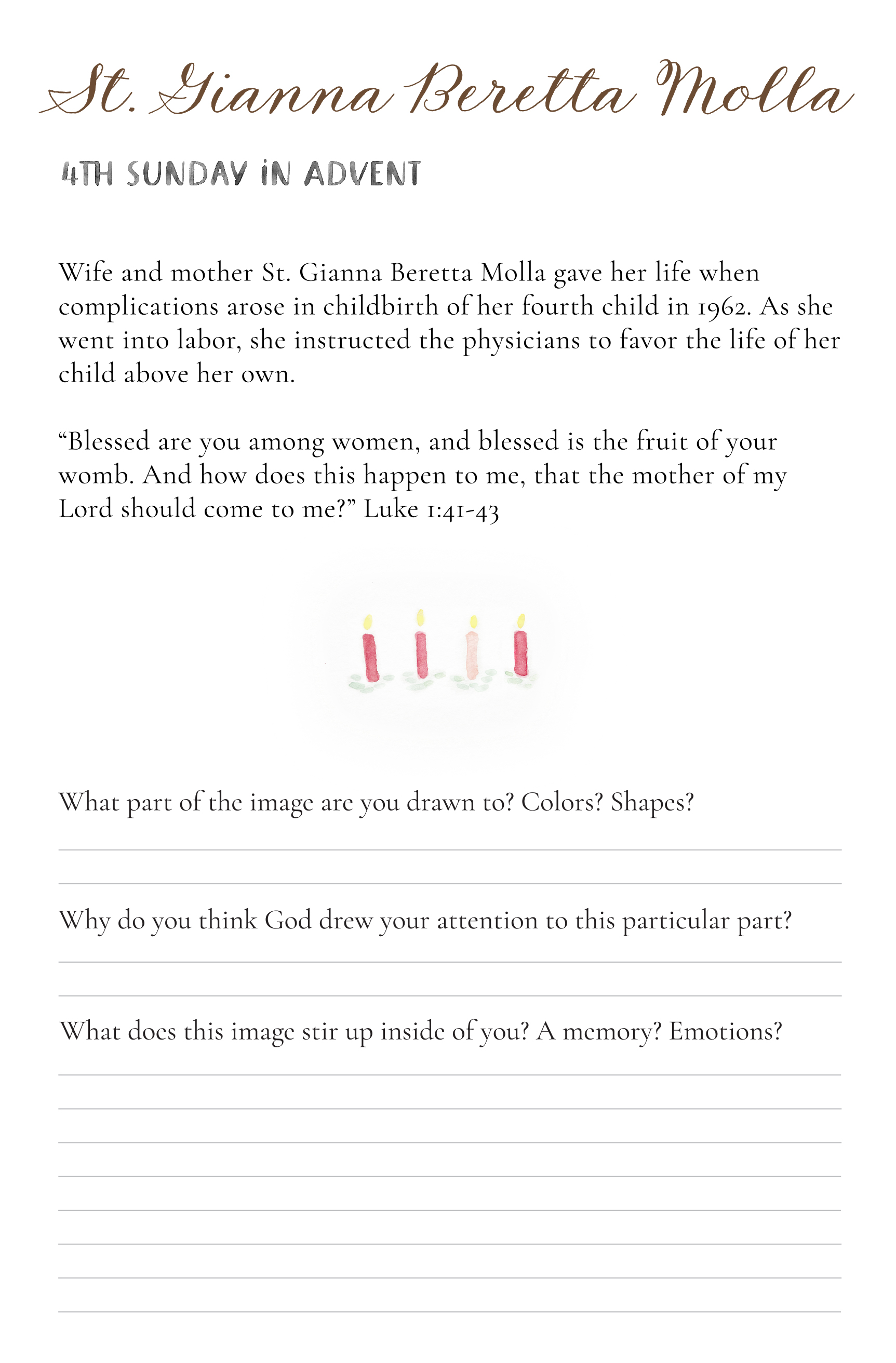 Lives of the Saints through Advent - Visio Divina Prayer Guide - Image 4