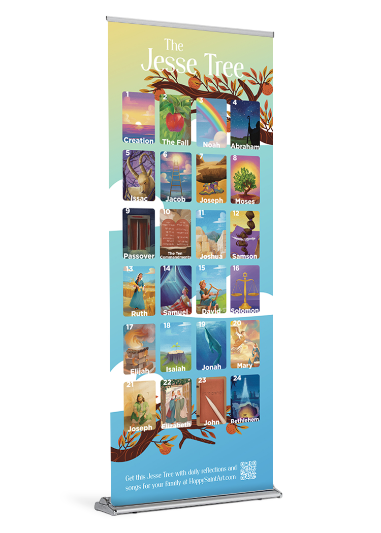 The Jesse Tree Advent Banner by Anna Morelli