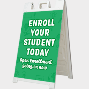 Enroll - Back to School - A-Frame