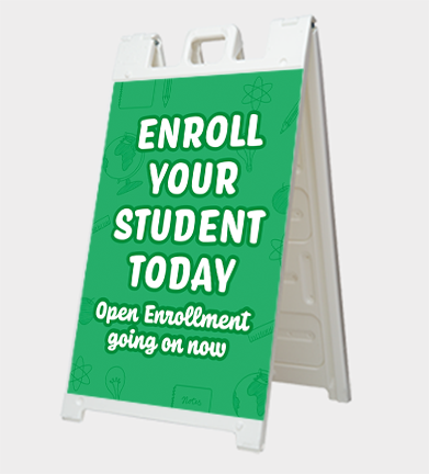 Enroll - Back to School - A-Frame