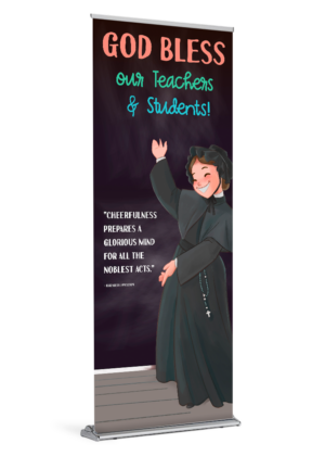 Cheerfulness - St. Elizabeth Ann Seton<br>by Happy Saint Art <br>Back to School Banner