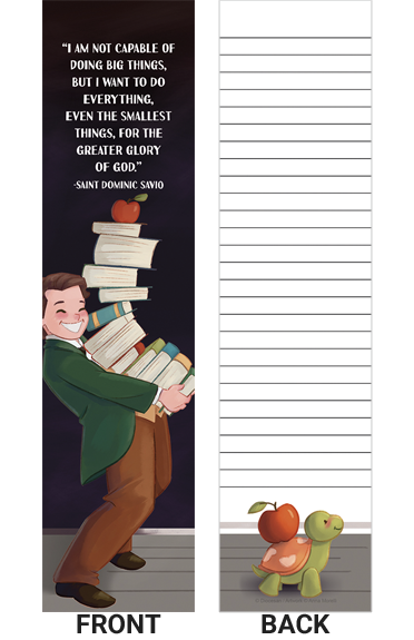 Greater Glory - St. Dominic Savio<br>by Happy Saint Art <br>Back to School Bookmark