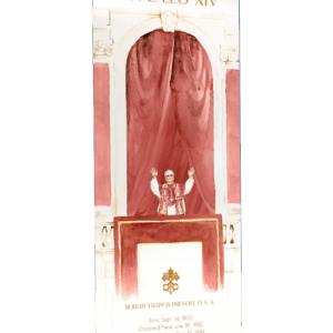 New Pope on Balcony – Watercolor - Banner