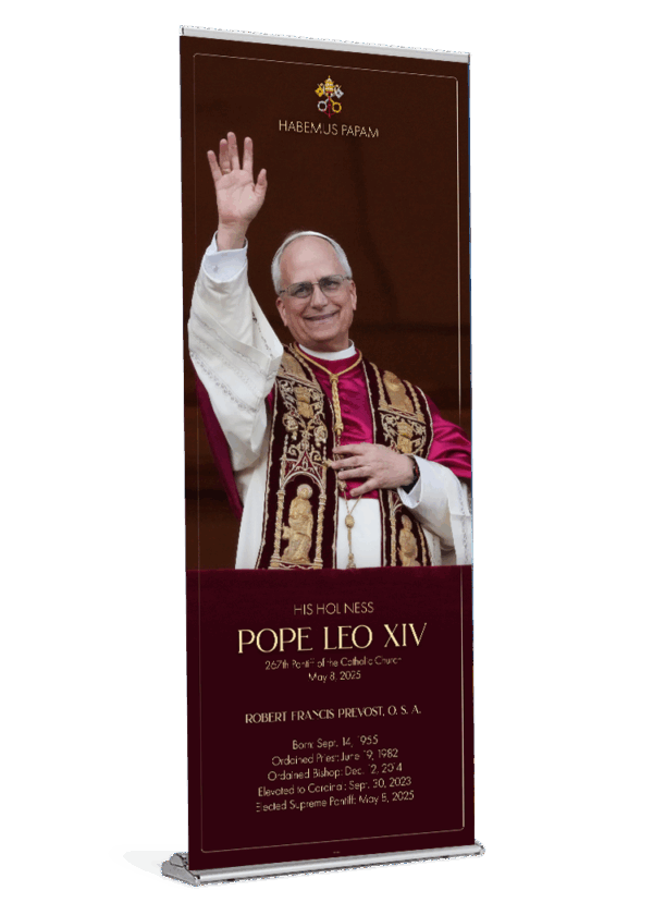 Pope Leo XIV Waving - Banner