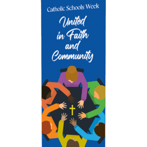 Catholic Schools Week Cross Banner<br>Customizable