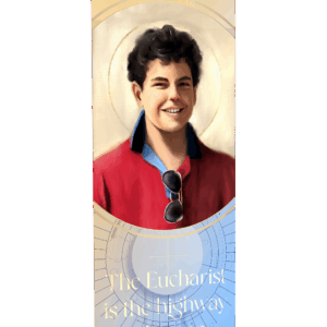 Saint Carlo Acutis Canonization<br> by Catholic Artist The Living Heart Co <br>Banner