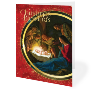 Christmas Blessings - Red - Card