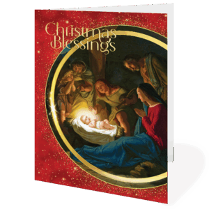 Christmas Blessings - Red - Card