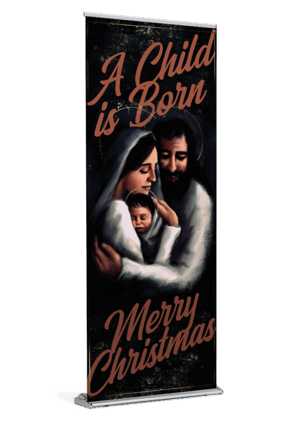 Holy Family Portrait <br>by Featured Artist <br>The Living Heart Co <br> Christmas Banner