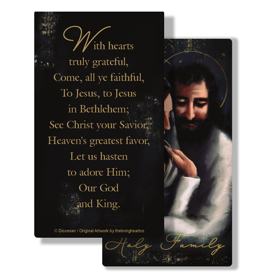 Holy Family Portrait - Prayer Card- The Living Heart Co - Image 3