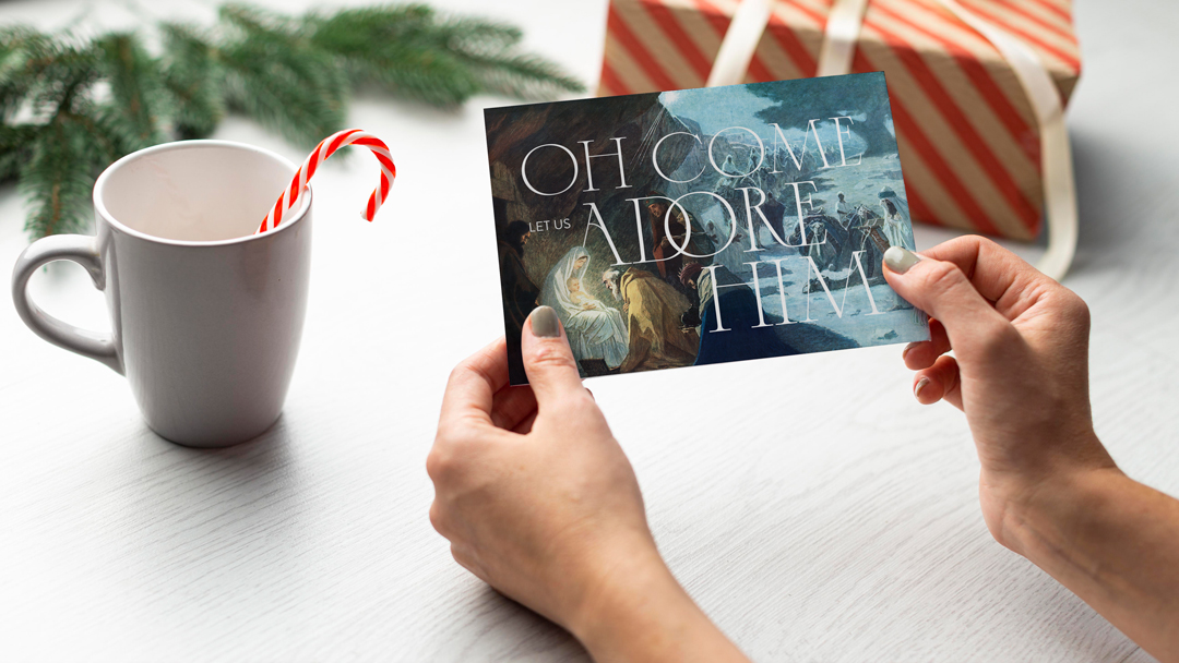 Let Us Adore Him Postcard - Image 3