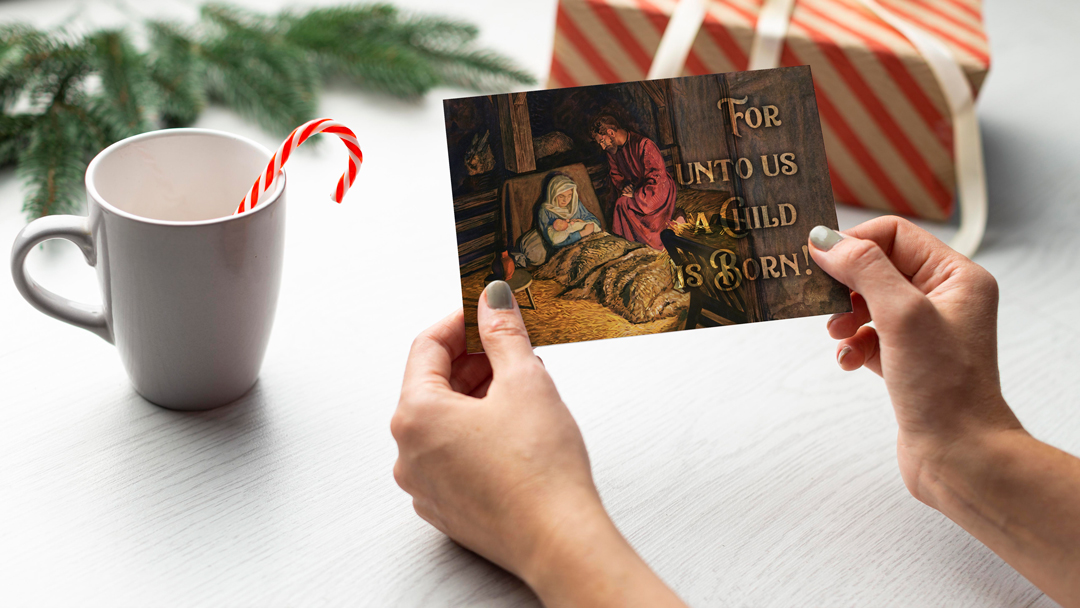 For Unto Us Postcard - Image 3