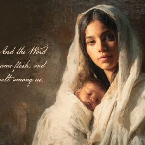 Silent Night with Mary and Child - English - Postcard