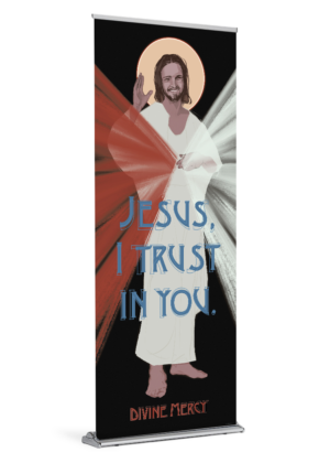 Divine Mercy Modern Painting Banner