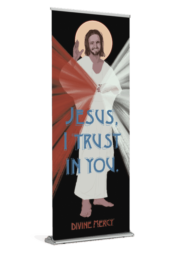 Divine Mercy Modern Painting Banner