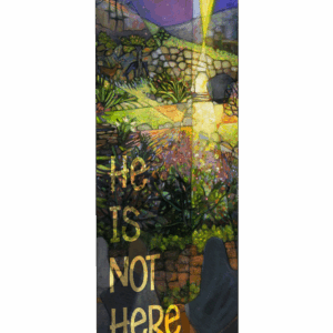 He is Not Here Banner by Catholic Artist Jen Norton