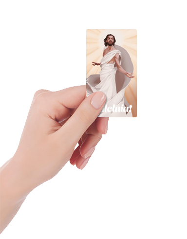 Hail the Risen King - Easter Prayer Card - Image 2