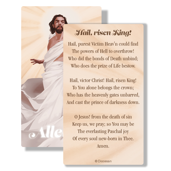 Hail the Risen King - Easter Prayer Card - Image 3