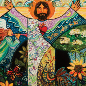 Resurrection Easter Postcard<br>by Catholic Artist Jen Norton