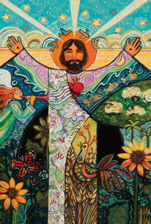 Resurrection Easter Postcard<br>by Catholic Artist Jen Norton