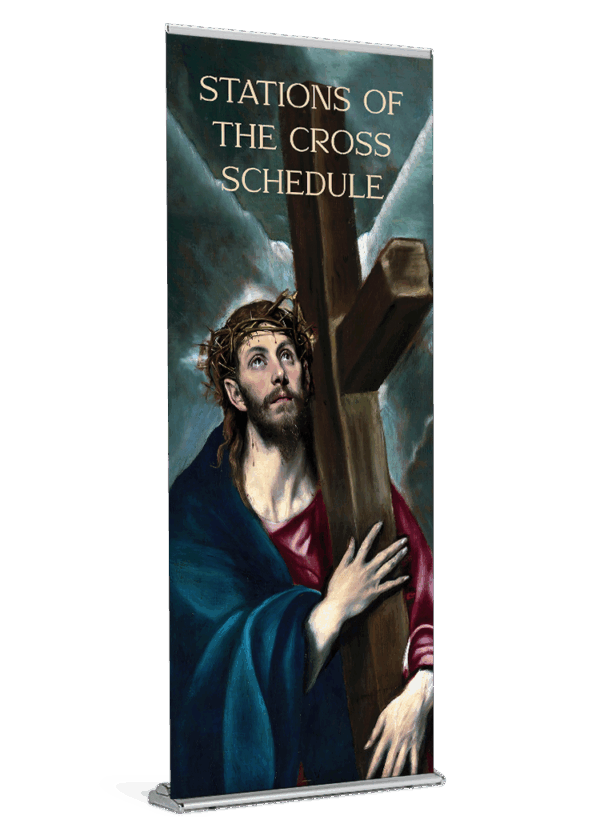 Stations of the Cross Schedule Custom Banner