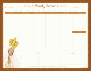 Weekly Notepad Planner - Mary<br>by Angela Koenig