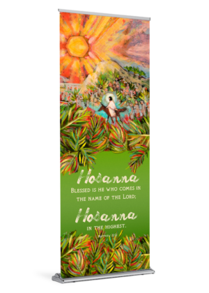 Hosanna in the Highest Banner by Catholic Artist Jen Norton