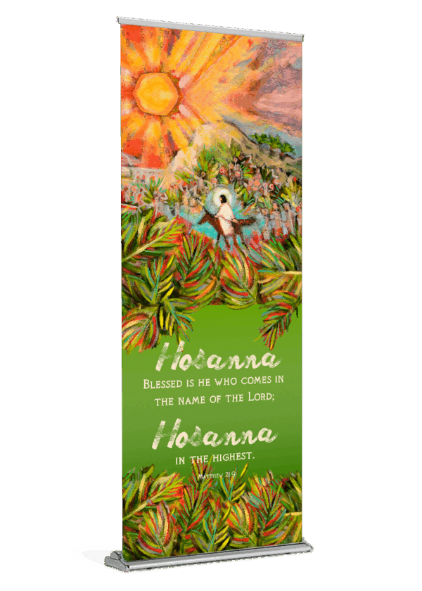 Hosanna in the Highest Banner by Catholic Artist Jen Norton