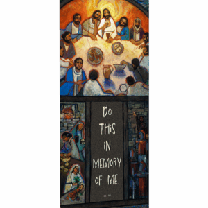 In Memory of Me Last Supper Banner <br>by Catholic Artist Jen Norton