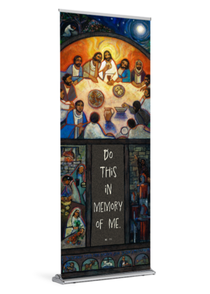 In Memory of Me Last Supper Banner <br>by Catholic Artist Jen Norton
