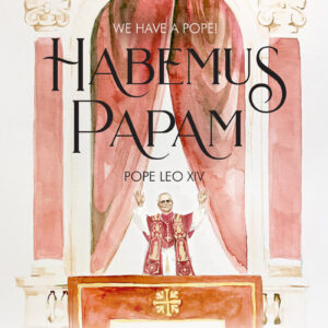 Pope Leo XIV Watercolor Poster