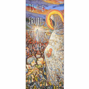 Visitation <br>Respect Life Banner <br>by Catholic Artist Jen Norton