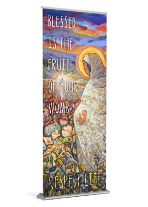 Visitation <br>Respect Life Banner <br>by Catholic Artist Jen Norton