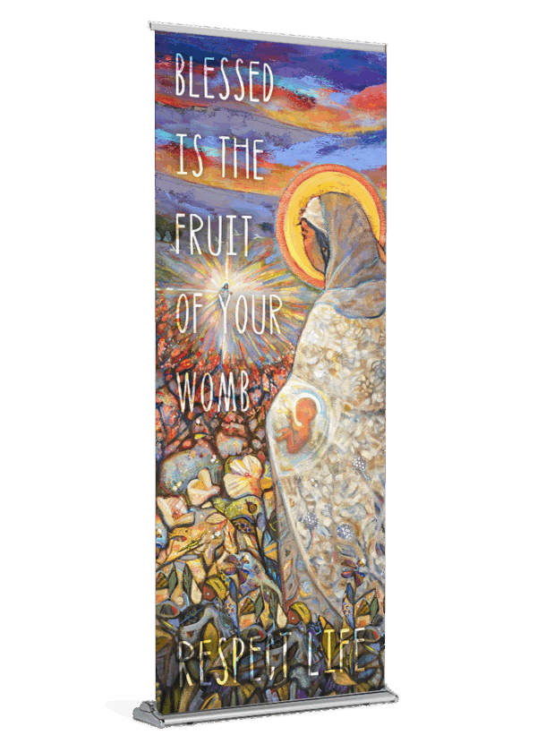 Visitation <br>Respect Life Banner <br>by Catholic Artist Jen Norton