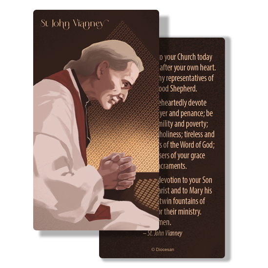 Please God, the Angels, & the Saints <br>Saint John Vianney <br>Prayer Card