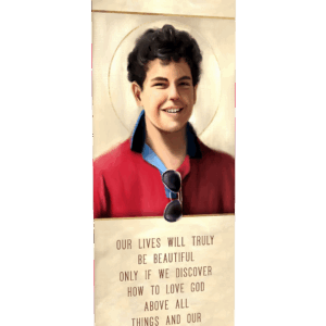 Saint Carlo Acutis <br>by Catholic Artist The Living Heart Co <br>Banner