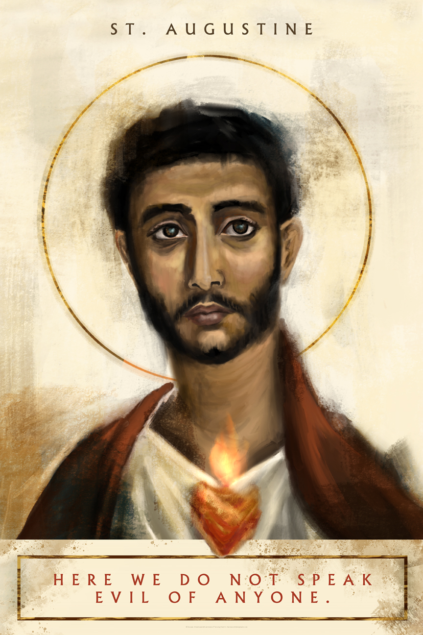 St. Augustine - by Featured Artist The Living Heart Company - Poster