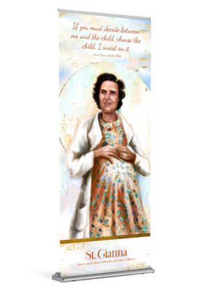 St. Gianna <br>by Catholic Artist The Living Heart Co