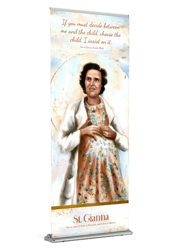 St. Gianna <br>by Catholic Artist The Living Heart Co