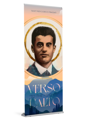 St. Pier Giorgio Frassati<br>by Catholic Artist The Living Heart Co <br>Banner