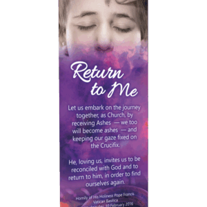 Return To Me <br>Ash Wednesday Banner