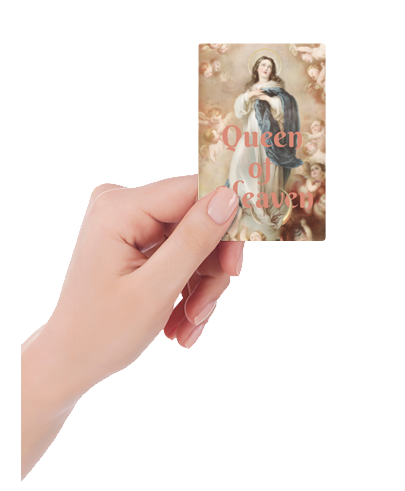 Queen of Heaven Prayer Card - Image 3