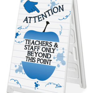 Back 2 School - Blue Apple Check Point A-Frame