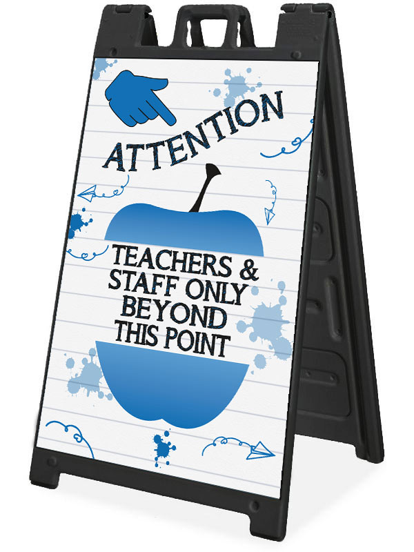 Back 2 School - Blue Apple Check Point A-Frame - Image 2