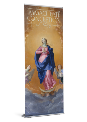 Visited by Angels <br>Immaculate Conception <br>of the Blessed Virgin Mary <br>Banner
