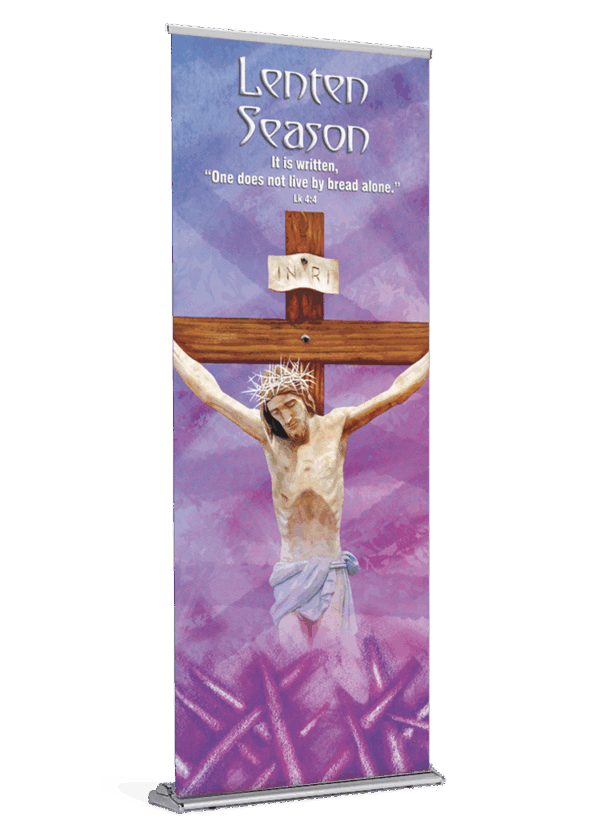 Lenten Season Crucifix Banner