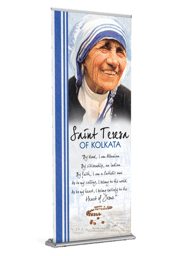 Heart of Jesus <br>Saint Teresa of Kolkata <br>Banner
